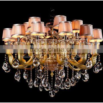 Golden Metal Frame Luxury Chandelier Lighting For Hotel Decoration MD8761-12+6