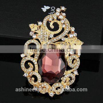 Retro elegant bulk crystal rhinestone brooch/handmade crystal rhinestone brooch
