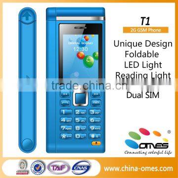 factory 1.77inch 1000mah battery with LED Lamp mobile phone