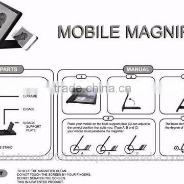 2015 Hot Selling Folding Portable Mobile Phone HD Screen Magnifierfor Iphone/samsung/smartphone,Mobile Phone a Magnifying Glass photo-6