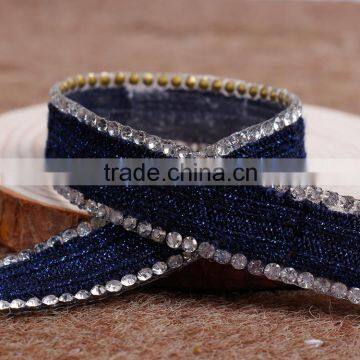 Hot-fix Technics And Motif Sparkle Ribbon For Fashion Dress