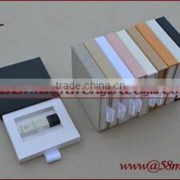 Wholesale Fabric Linen USB Drive Gift Boxes Wedding Package USB Box photo-2
