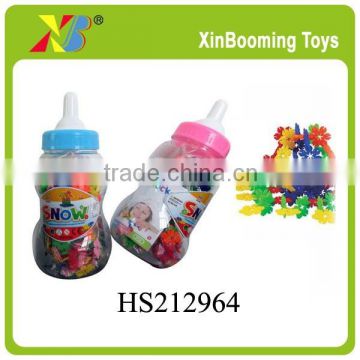 Wholesale DIY plastic 280pcs snow block toys , educational toy