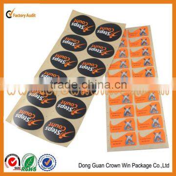 New design printing round sticker with logo,customized durable adhesive sticker,different shape durable adhesive sticker.