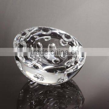 Diamond Cut Round Crystal Ashtray