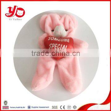 wholesale bear bag plush , pink plush bear bag