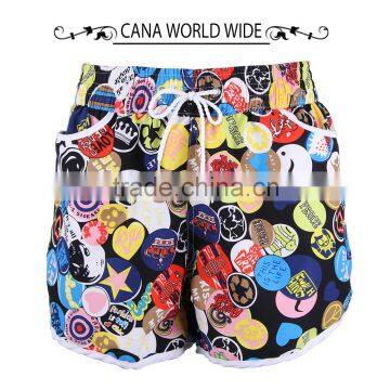 2015 Girls favorite printed beach pants swimming pants OEM service