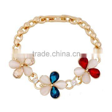 2015 new arrival 18k gold plated bracelets jewelry bracelet multicolor zircon rhinestone crystal bracelet jewelry