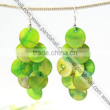 Fashion Handmade Freshwater Shell Earrings(EJEW-PJE213-1)