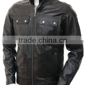 Men's Black Leather Jacket: