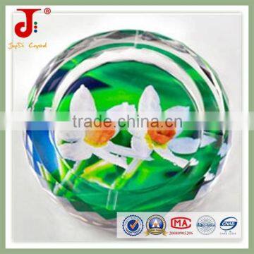 New Design Elegant Crystal Glass Tabletop Engraved Ashtray For Table Decoration