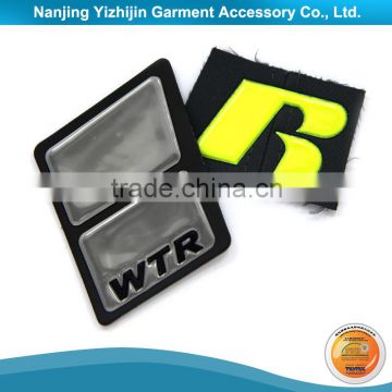 OEM and ODM high quality custom logo sew on reflector patch