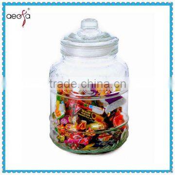 food grade round wholesale large kitchen glass food storage candy jar