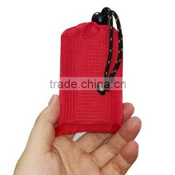 Portable Mini Hiking Picnic Beach Pocket Blanket With Drastring Pouch