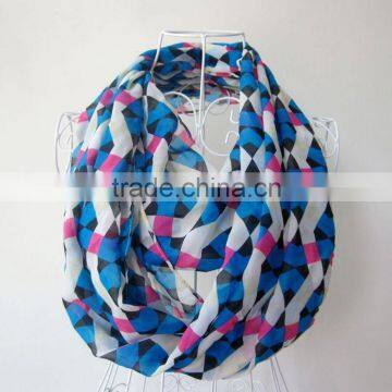 YiWu Factory fashion cotton solid infinity scarf with tassel small MOQ