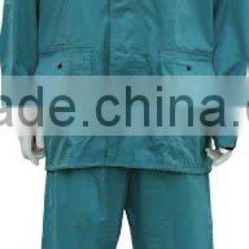 Polyester/PU waterproof rainsuit