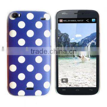 wiko darkside high quality blue polka dot crystal case factory price