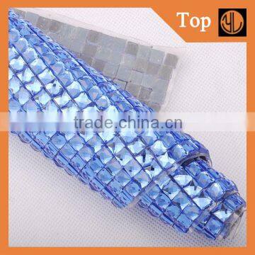Colorful Rhinestone Sticker Sheets Hot Fix Rhinestone Mesh