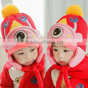 MZ3095 Baby Cute soft earmuffs crab winter hats