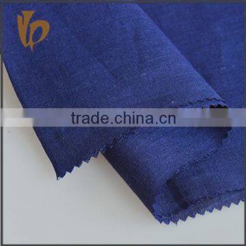 High quality navy pure linen cloth fabric textile from taizhou factory