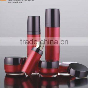 Drum-shaped Acrylic Cosmetic Packaging/Plastic Lotion Pump Cream Bottle 15ml 30ml 50ml 120ml 140ml