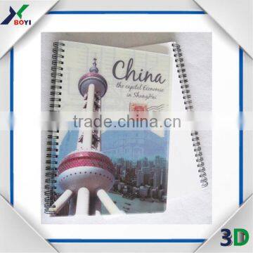 A4 Cheap 3D Lenticular Notebook With Plastic Cover