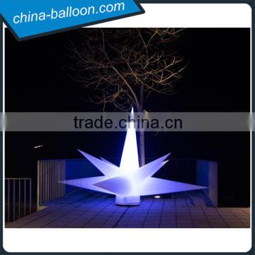 inflatable led star ground balloon, night light inflatable star shape cone