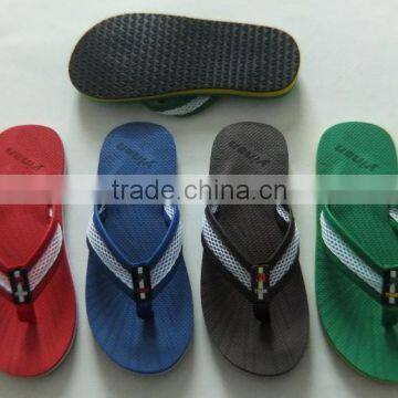 men space leather slipper