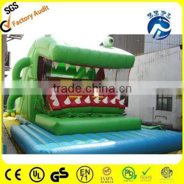 hottest selling giant inflatable crocodile slide