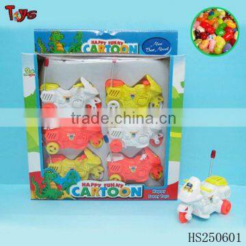 Pull back motorcycle car candy toys