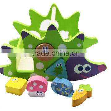 Lovely animal wooden educational block toys