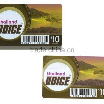 PVC Top up scratch card for mobile phone scratch card