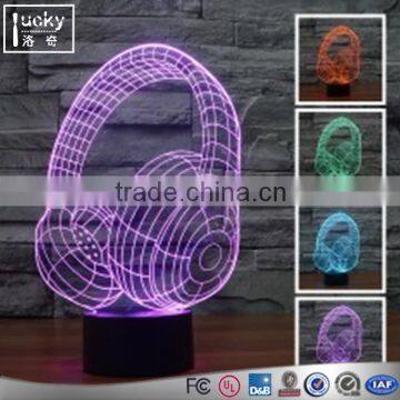 Earphone shape LED night light,Making acrylic night lights on table