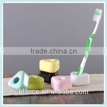 triangle ceramic pen stand simple deisgn mini toothbrush holder