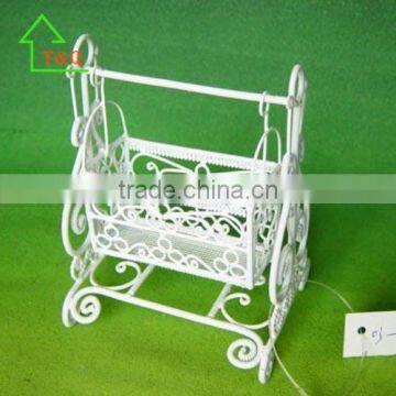 Miniature Nursery Furniture Wire Wrought Iron High Baby Cradle Crib