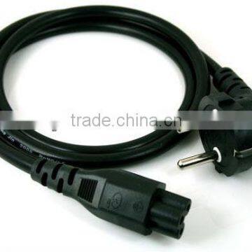 high quality 125V 10A 18AWG EU AC power cord CEE7/7 to IEC C5