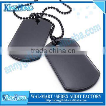 Pure Black Nickle Plated Blank Couple Dog Tags