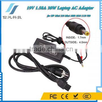 Black Laptop AC Adapter for HP Mini 210 Mini 1000 1010 1110 700 Charger 19V 1.58A 30W