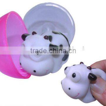 Capsule Toy,Vending Product,Plastic Toy,Squeeze Animal Cow Keychian