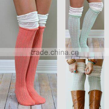 lace socks heap lady Knee Boots Set in Europe