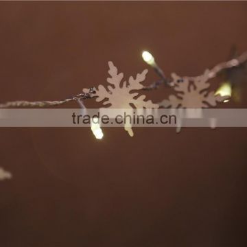 Christmas Window Decorative Light Wooden Snowflake LED String Light