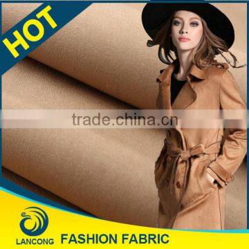 2015 Top quality Garment use Spandex pu suede fabric