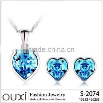 OUXI wedding jewelry set Made With Crytal S-2074