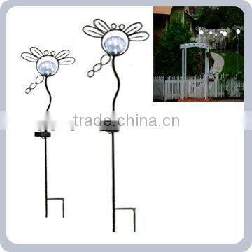 wire dragonfly solar garden light