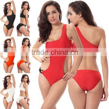 M-2L,The unique one-piece si ring adjustable one-piece design 2016 new 4 color shoulder swimsuit