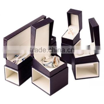 Luxury PU leather purple leather gift boxes/jewelery box