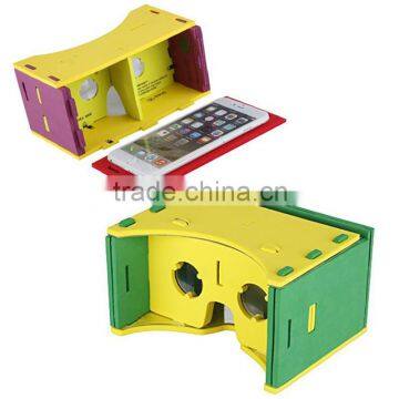 Bes gift paper material Cardboard HeadMount VR BOX ,xnxx 3d video porn glasses virtual reality