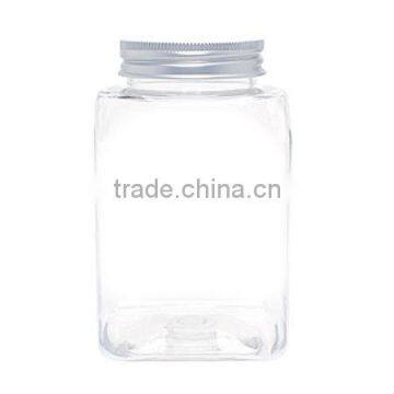 Medicine Bottle Aluminium Cap 350ml Square Clear