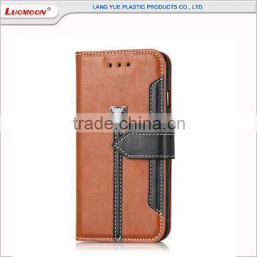 New Design Flip Wallet Crazy Horse Smart Leather Case for Iphone 5 5s 6 6s 7 Plus photo-2