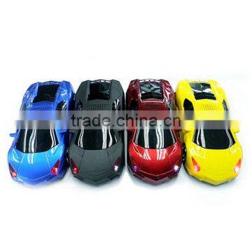 Stylish Mini Rechargeable Car Shape FM Radio TF MMC Card Music Player Speaker